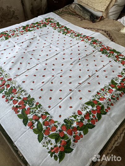 Новый набор: скатерть, лён, салфетки