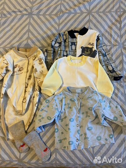 Детские вещи 0-9мес