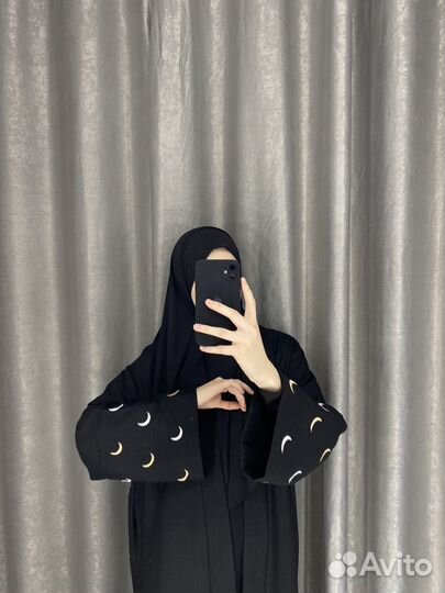 Накидка - абая черная женская