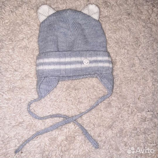 Шапка для новорожденного мальчика новая