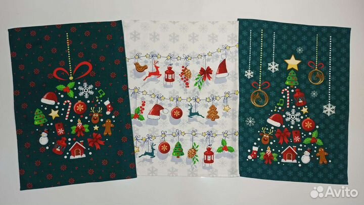 Кухонные полотенца новогодние (набор)