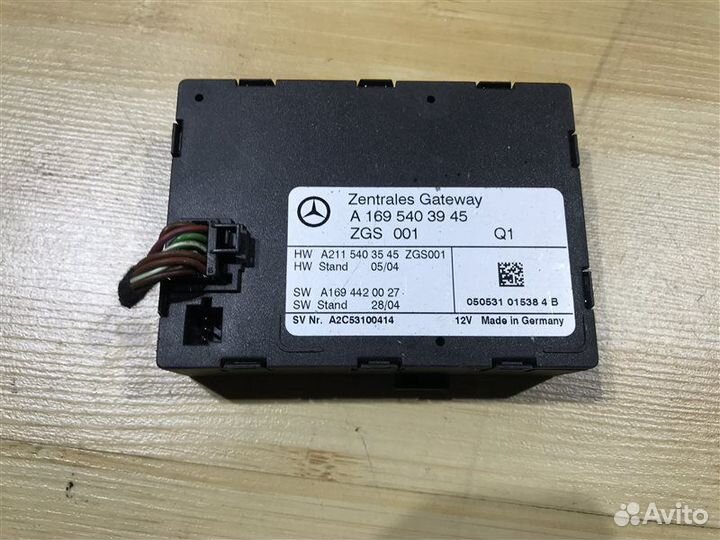 Блок управления ZGW ZGS Mercedes-Benz A-Class W169