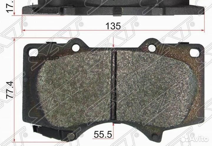 SAT ST-04465-60210 Колодки тормозные перед lexus G