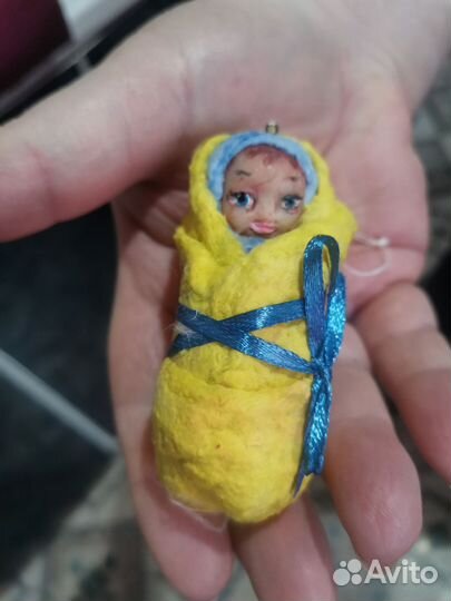 Ватные елочные игрушки