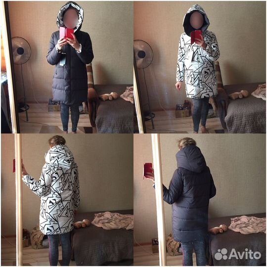 Зимний пуховик новый 44 46