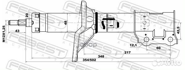Амортизатор передний левый 12666492FL Febest