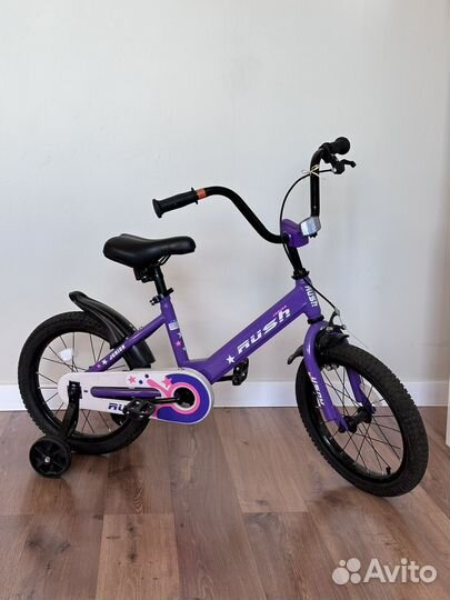 Велосипед детский rush 16 2,4-колесный(съёмные)