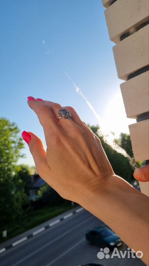 Серебряное кольцо женское 17.5