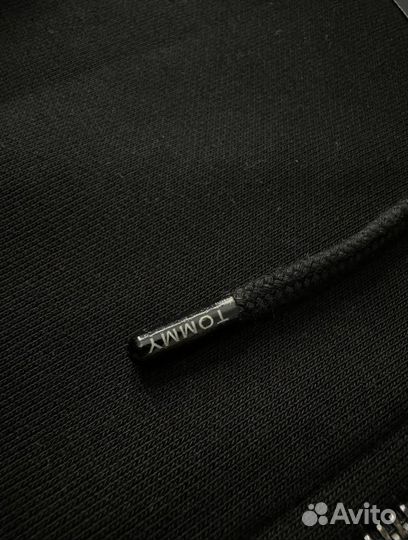 Зип худи Tommy Hilfiger с лампасами черная