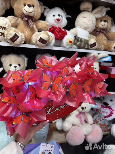 Букет с бабочками 25шт