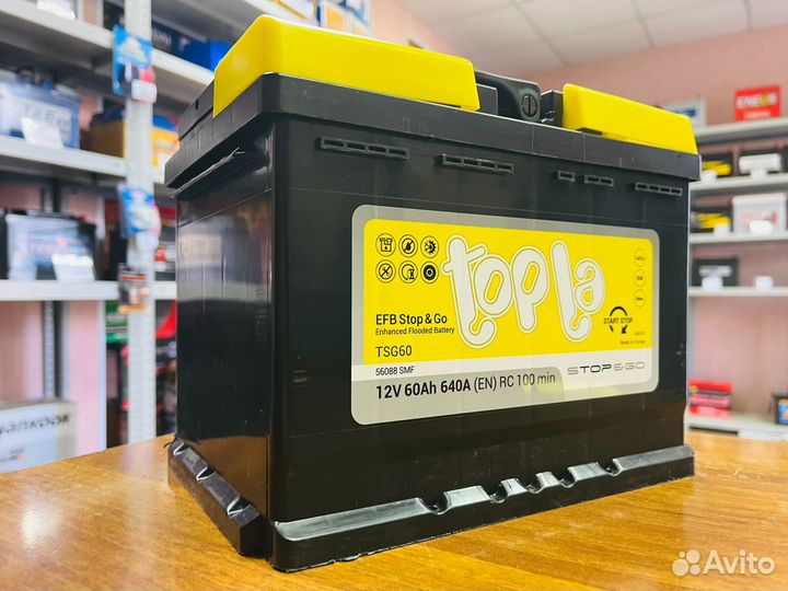 Акб 60 Ач Topla EFB Stop&Go 3 года гарантии