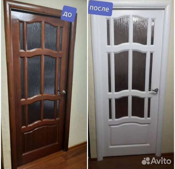 Реставрация и перекраска дверей, деревянной мебели