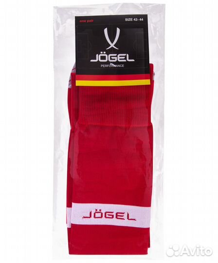 Гетры футбольные JA-003, красный/белый, Jögel