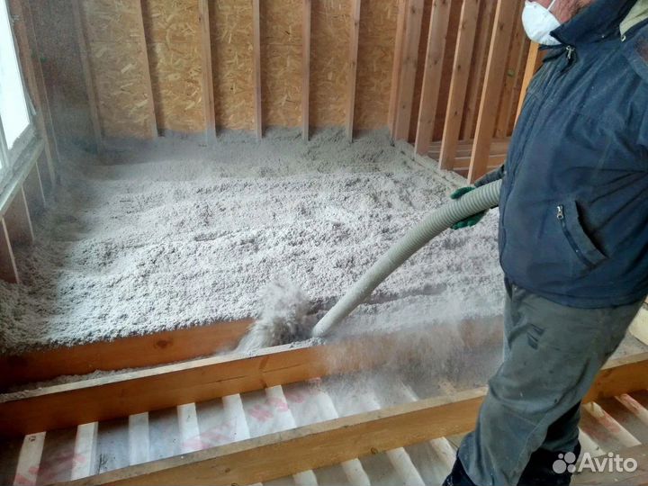 Эковата в Раевке Утепление домов, гаража, бани