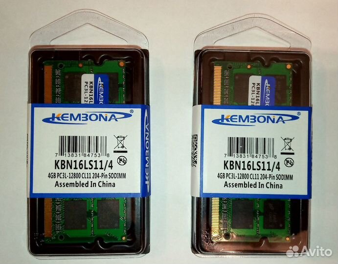 Новая память для ноутбука ddr3l 4Gb-1600MHz(12800)