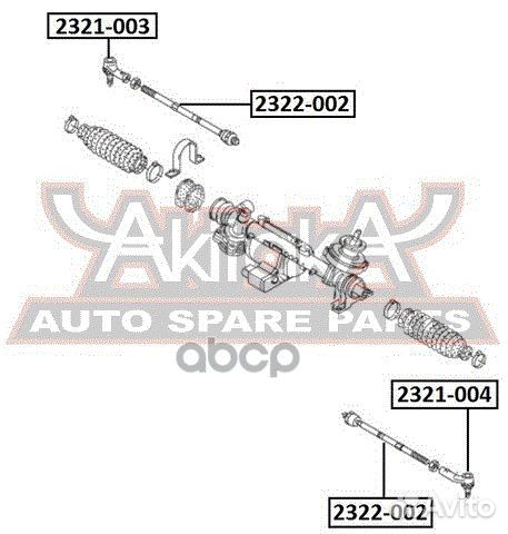 Наконечник рулевой правый 2321003 asva