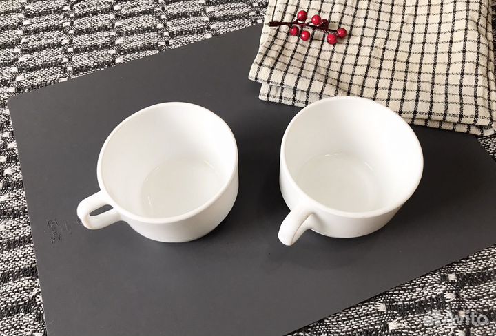 Чайные чашки белые бу