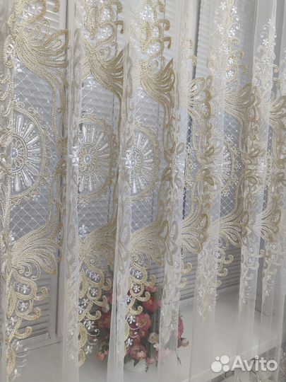 Комплект шторы и тюль бу