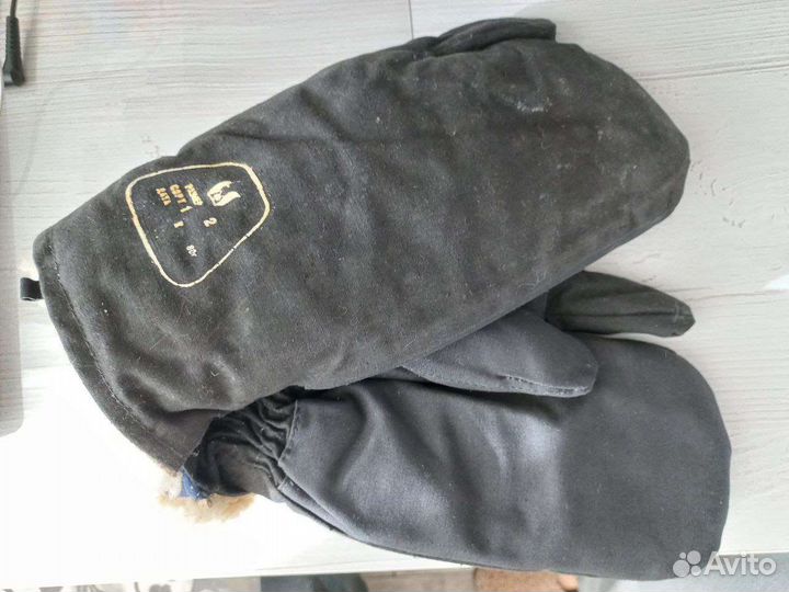 Варежки трёхпалые рукавицы военные на меху