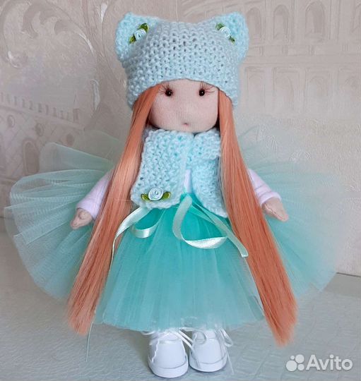 Кукла текстильная, интерьерная, ручной работы