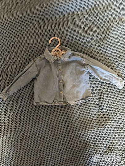 Джинсовая рубашка zara 80