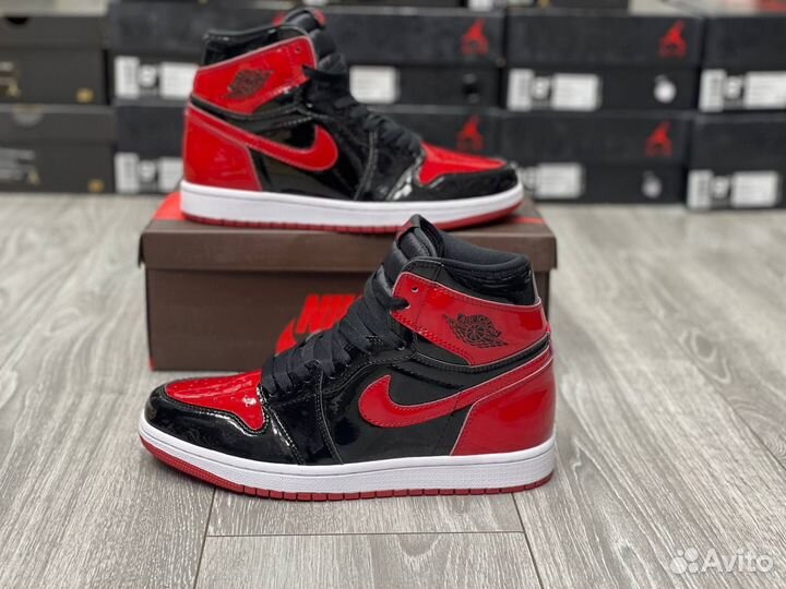 Кроссовки Air Jordan 1 Patent Bred (41-45)