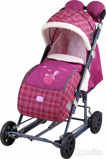 Санки коляска комбинированная Nika