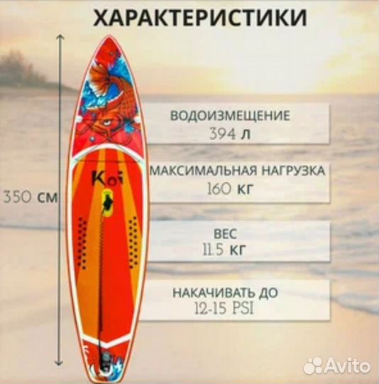 Сапборд funwater Koi 11.6