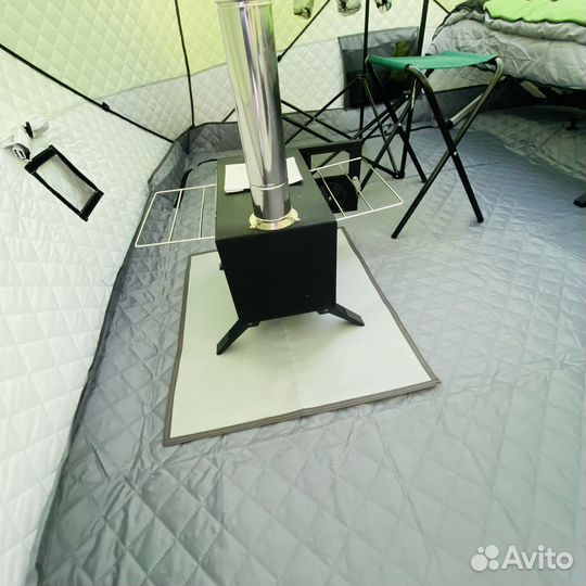 Палатка зимняя трехслойная куб для рыбалки и бани