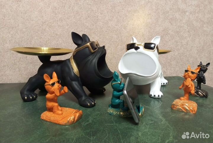 Конфетница ключница статуэтка французский бульдог