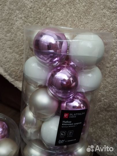 Ёлочные шары стекло новогодние наборы