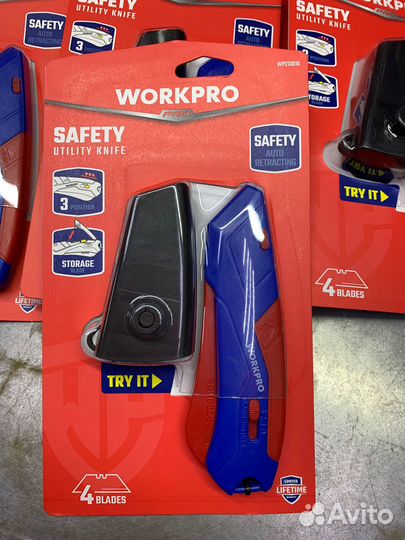 Нож строительный workpro