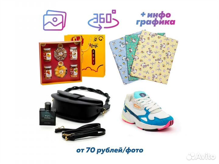 Фото товаров для маркетплейсов, видео, инфографика