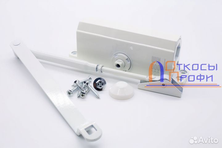 Доводчик дверной basic бел. до 80кг