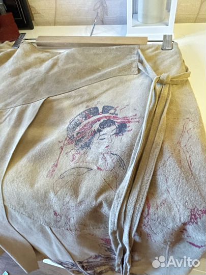 Юбка натуральная замша р.М