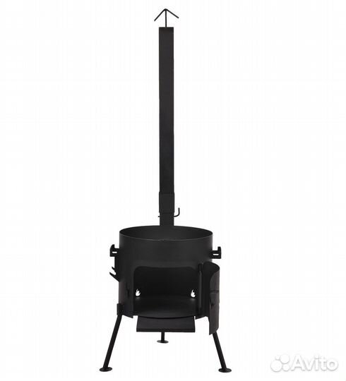 Казан, печь с трубой