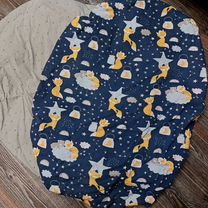 Простынь на резинке для овального матраса