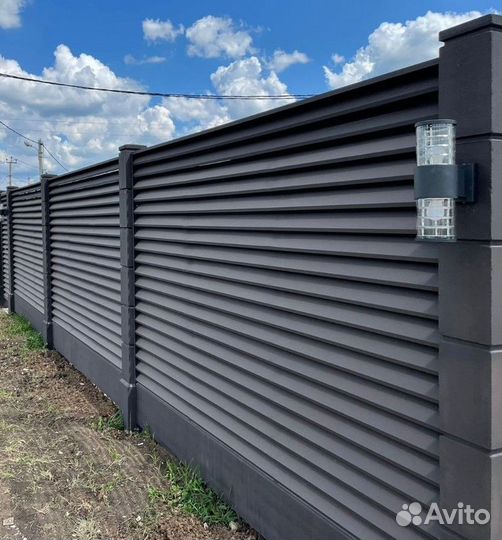 Забор жалюзи под ключ