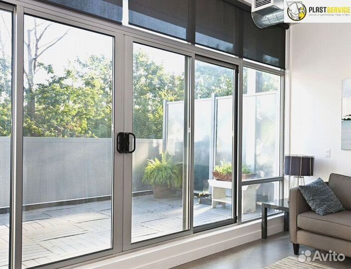 Раздвижные алюминиевые окна, двери, витражи