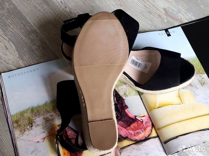 Эспадрильи женские босоножки на танкетке