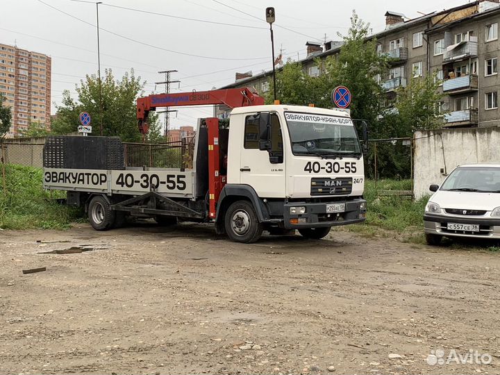 Кран борт, эвакуатор