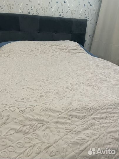 Плед покрывало 180 200 син