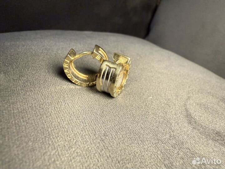 Серьги золотые 585 bvlgari