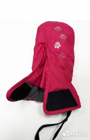 Варежки детские зимние на липучках из мембраны