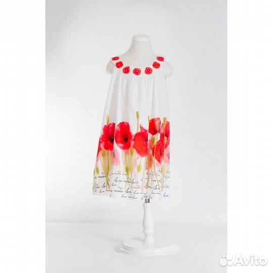 LoveMadeLove Платье белое с принтом 