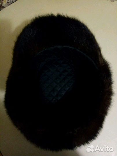 Шапка с козырьком норковая размер 59-60
