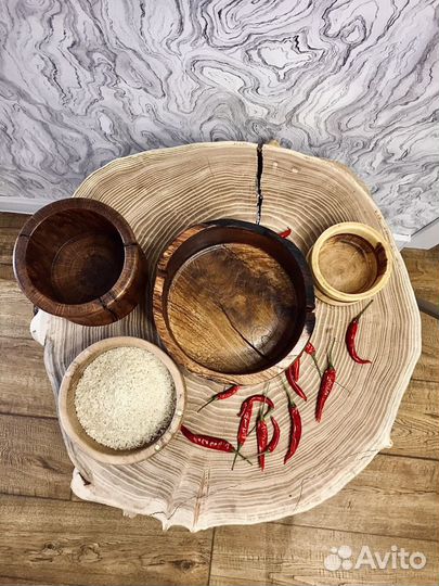 Деревянная тарелка