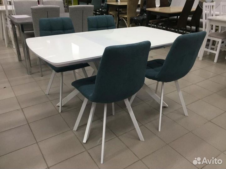 Кухонный стол Олимп стекло - 1,4 м