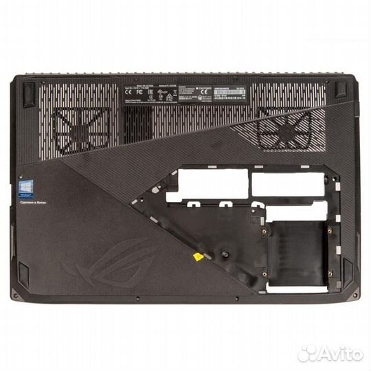 Поддон (нижняя часть корпуса) Asus GL703GE черный