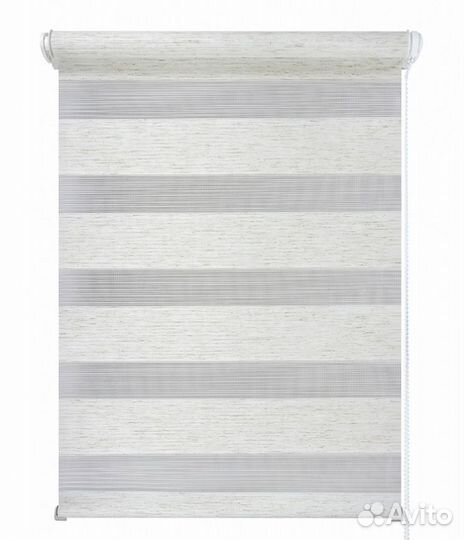 Штора рулонная День-Ночь 72,5x160 меланж белый;